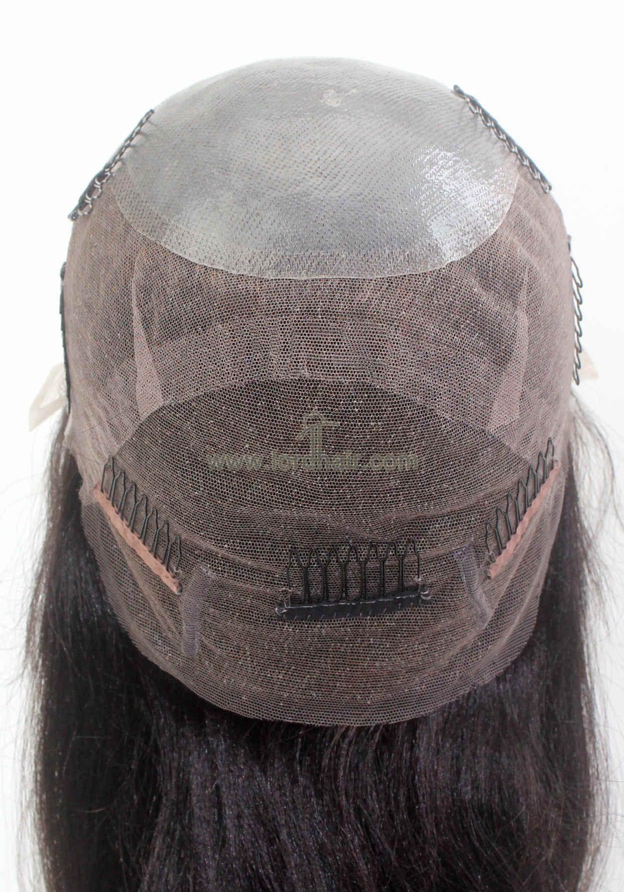 YJ914: Best Indian Human Hair French Lace with Thin Skin Hair System