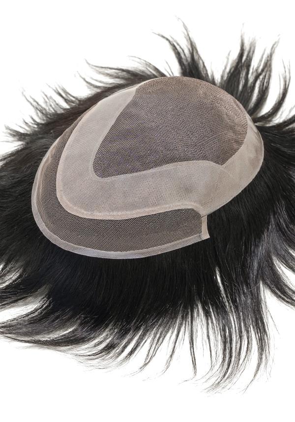 French Lace Front and Mono Base with PU Perimeter Hair System