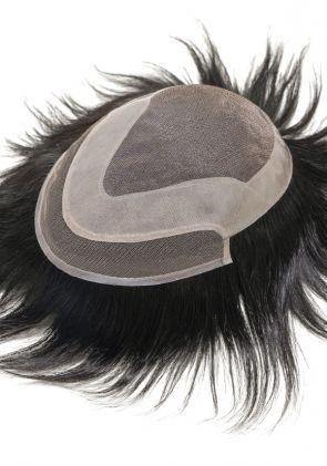 French Lace Front and Mono Base with PU Perimeter Hair System