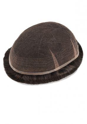 Champion Silver | Gray Hair Full French Lace Hairpieces for Men