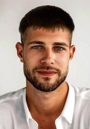 LD0082 | Pre-Cut Men's Hair System with Buzz Cut Hairstyle