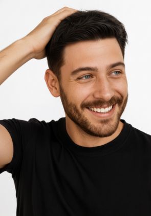 LD0047 | Pre-Cut Poly Men’s Hairpiece with Short Relaxed Quiff