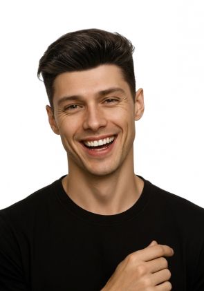 LD0052 | Pre-Cut Hairpiece with Slicked Back Hairstyle