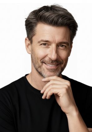 LD0069 | Pre-Cut Hairpiece with Short Quiff Hairstyle for Men