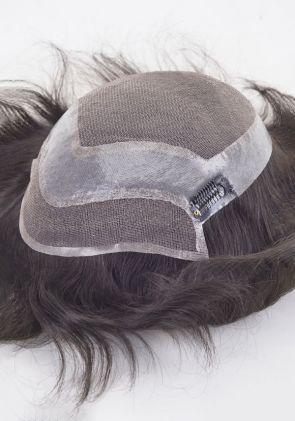 Hollywood Lace | Men’s Clip-On Hair System with French Lace and Thin Skin Perimeter