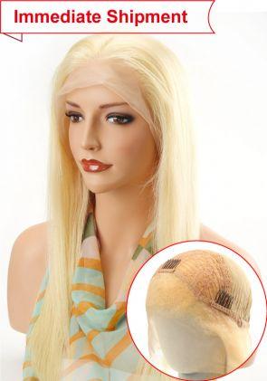 LFW005: Blonde Human Hair Lace Front Wig for Women