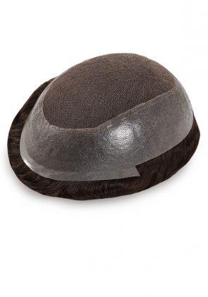 New Infinity Silver | Gray Hair French Lace Top with Thin Skin Perimeter Men's Hairpiece