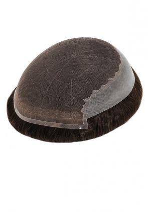 Quanta Silver | Gray Hair French Lace with Thin Skin Hairpieces