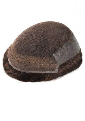 Premium Hair French Lace Front and Top with Skin Side and Back