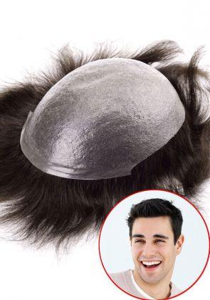 Custom Made Super Thin Skin 0.06mm Base V-looped Hair Replacement System
