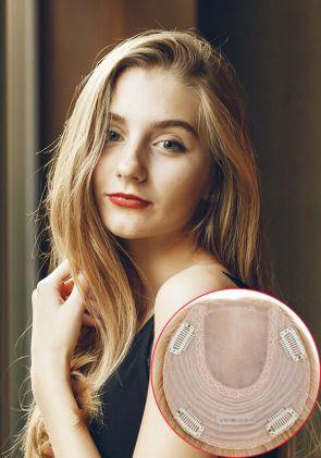 Summer | Clip-On Stretch Mesh Hairpiece for Women with Thin Skin and Silk Mono Top