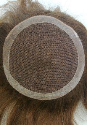 Breathable French Lace with PU Patch Base Human Hair System