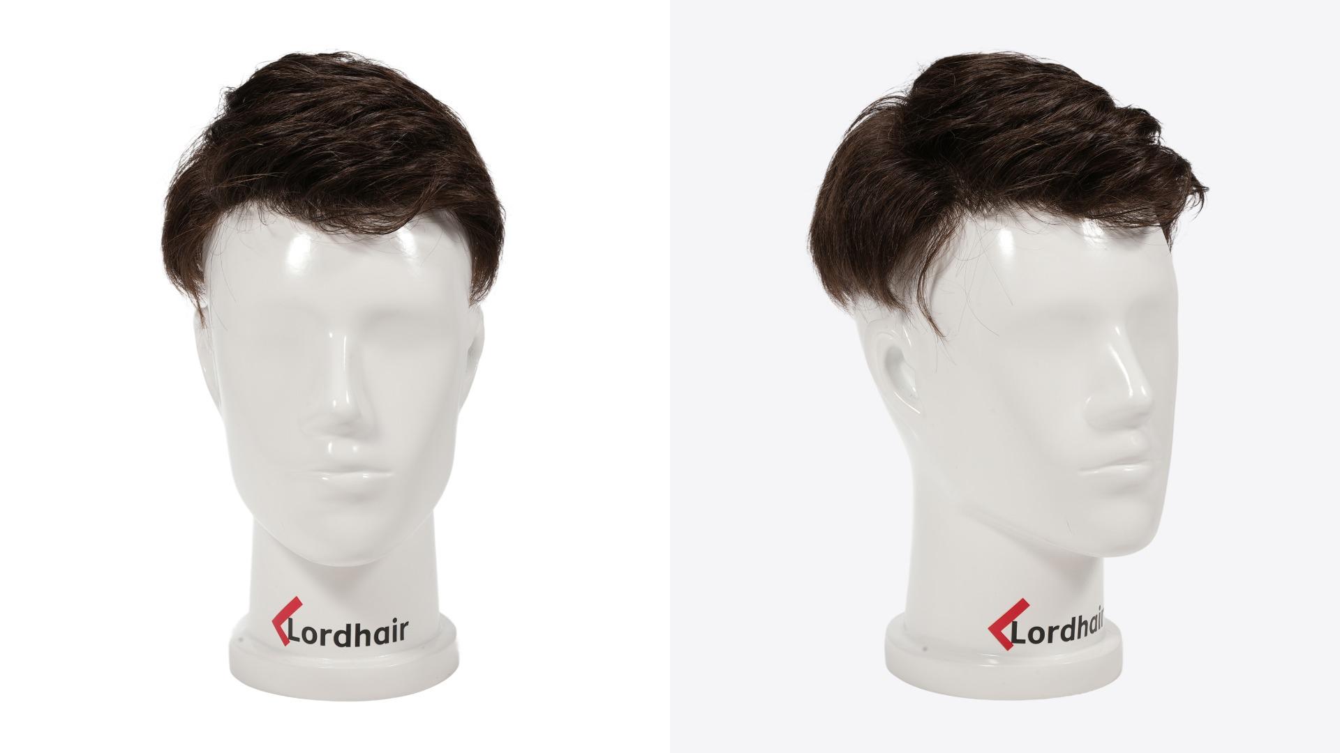 LD0049 | Pre-Cut SuperSkin-V Hairpiece with Medium Quiff Hairstyle