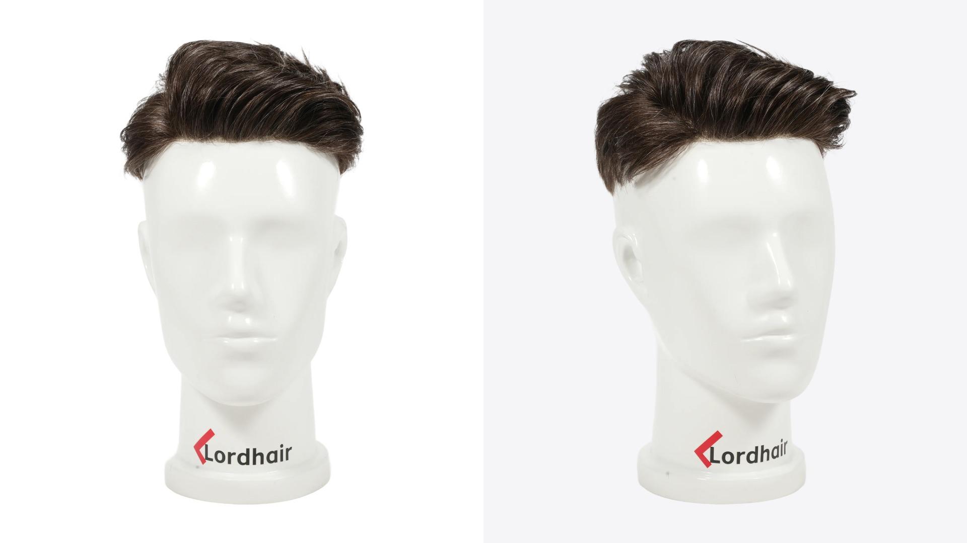 LD0060 | Pre-Cut Men's Hairpiece with Short Quiff Hairstyle