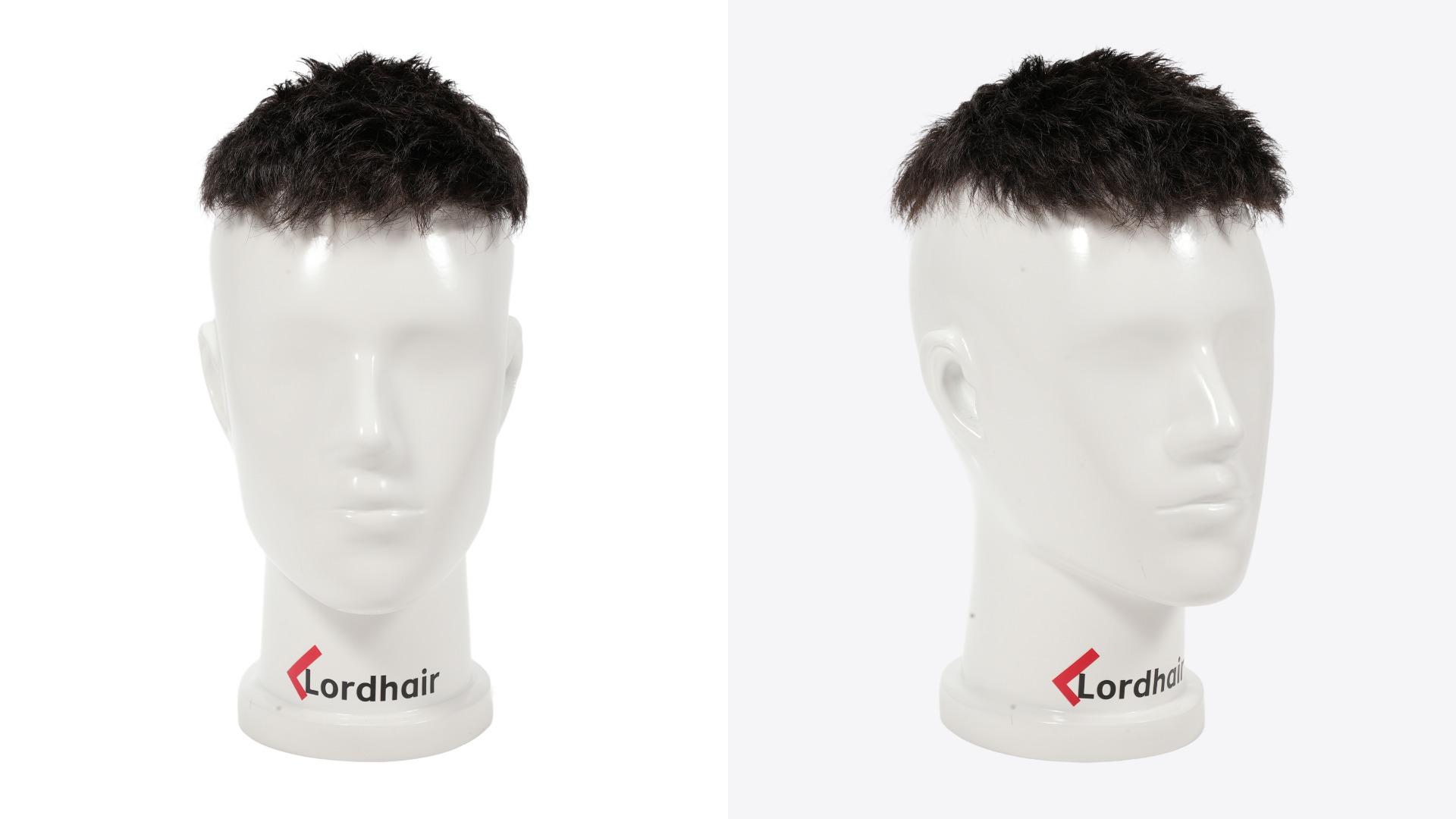 LD0072 | Pre-Cut Men's Hair System with Low Fade Cut Hairstyle