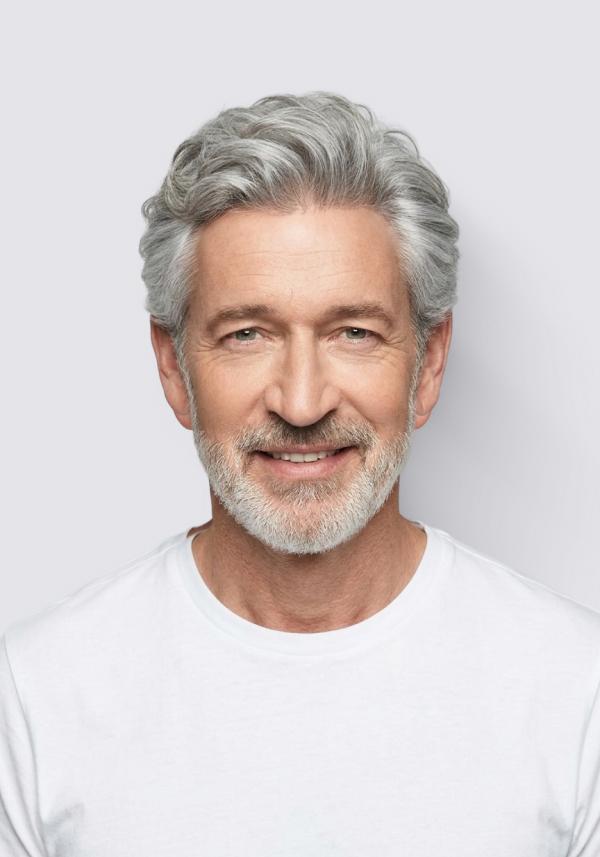 SuperSkin-V Silver | Gray Hair 0.06mm Super Thin Skin V-looped Hair System
