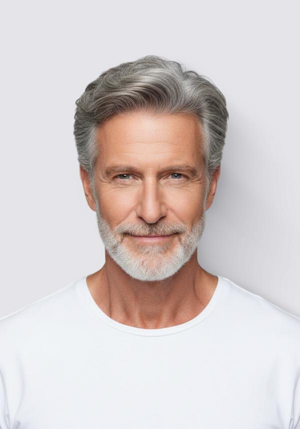SuperSkin Premier Silver | Gray Hair 0.08mm Premium hair Skin Men's hair system