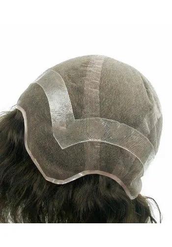 100% Indian human hair full cap ladies' wigs, delicate French lace human hair wigs