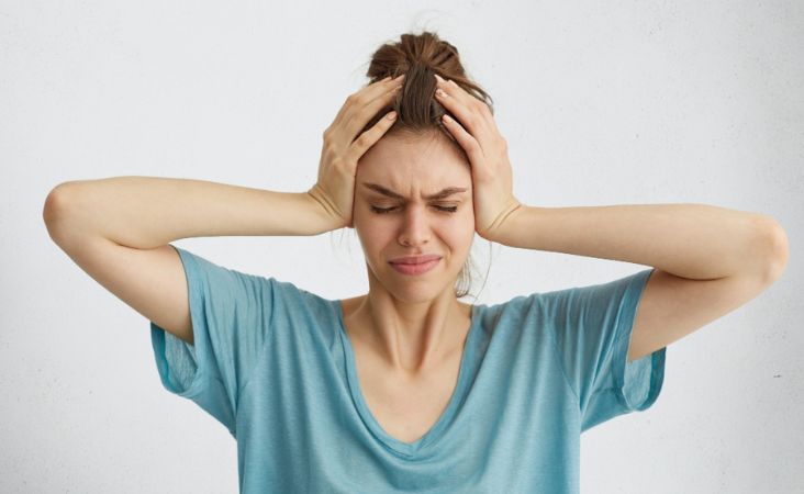 women feeling stressed out