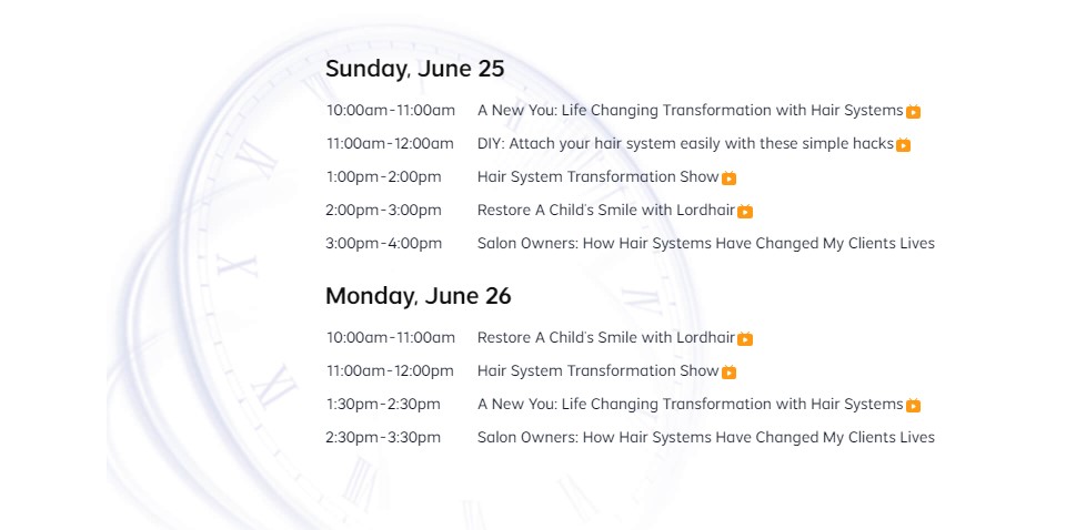 Lordhair schedule for IBS Vegas 2023