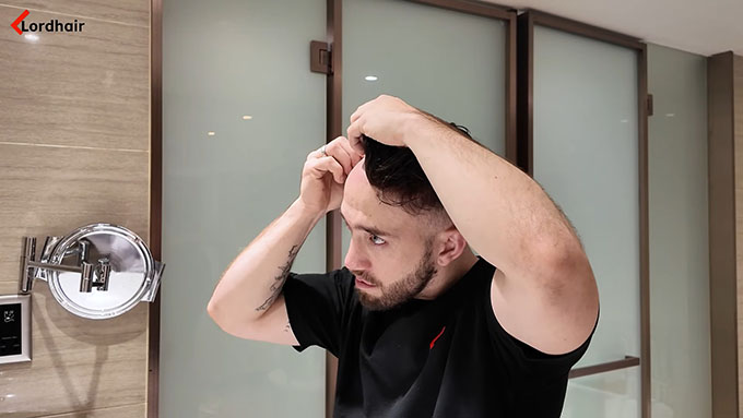 Nathan's hair system maintenance routine