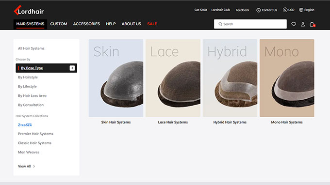 User-friendly Lordhair website