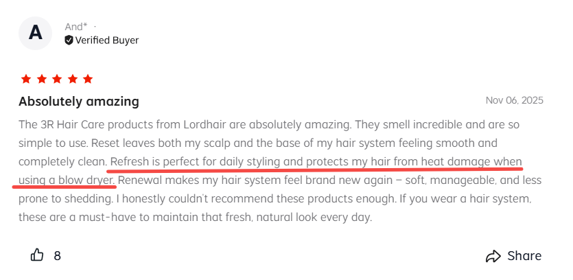 user review on refresh And