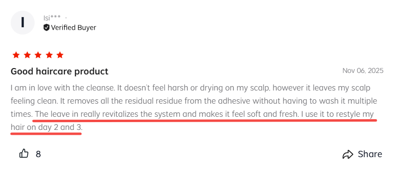 user review on refresh Isi