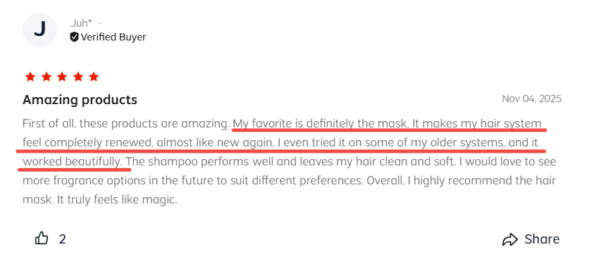 user review on renewal Juh