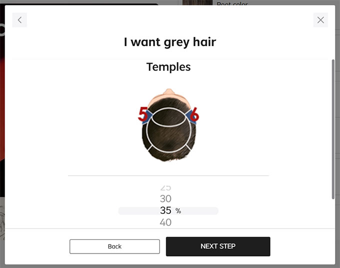 gray hair percentage