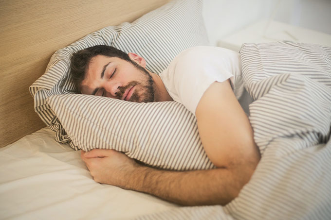 man sleep with a hair system