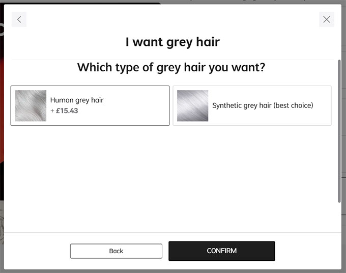 type of gray hair