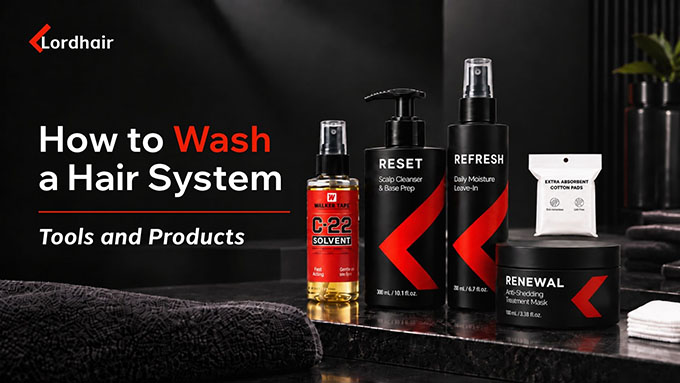 wash a hair system tools and products