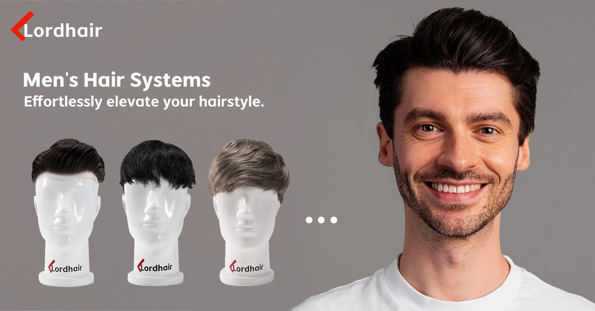 Lordhair customer hair system before and after photo