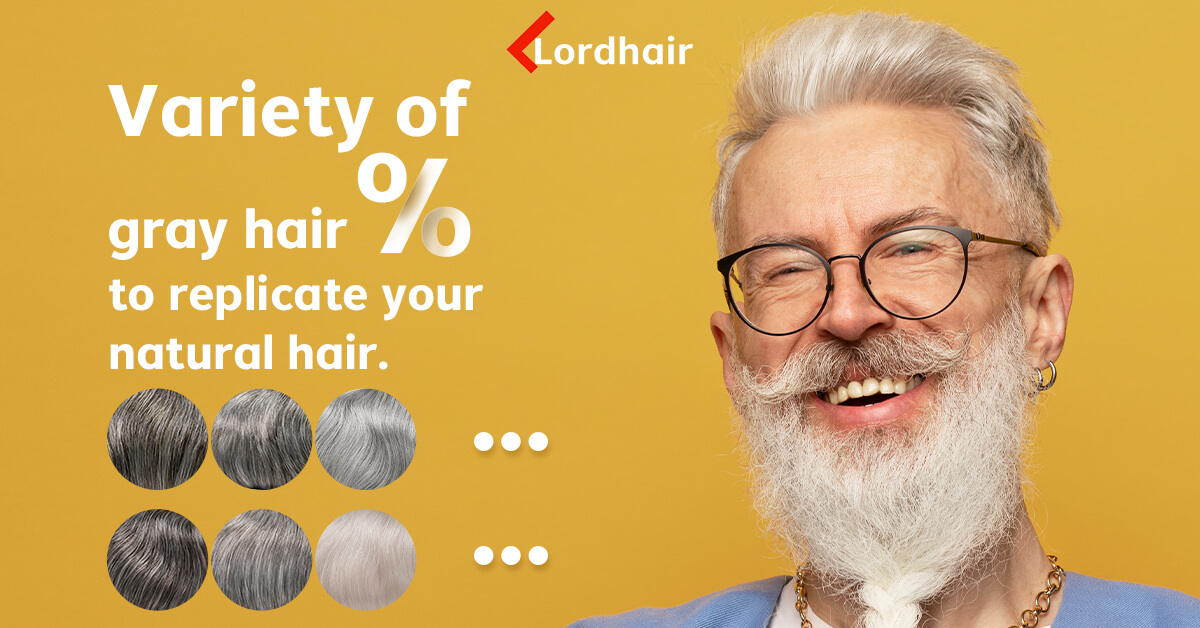 Lordhair customer hair system before and after photo