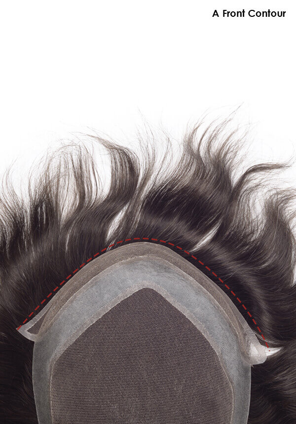 The A front contour of the Lordhair Neo men's hairpiece