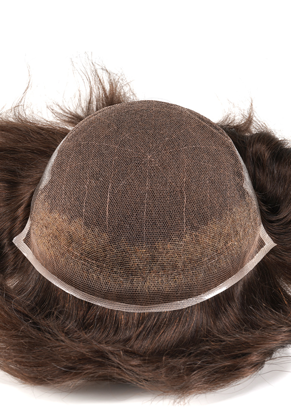  French lace front with poly side and back hairpiece premier hair