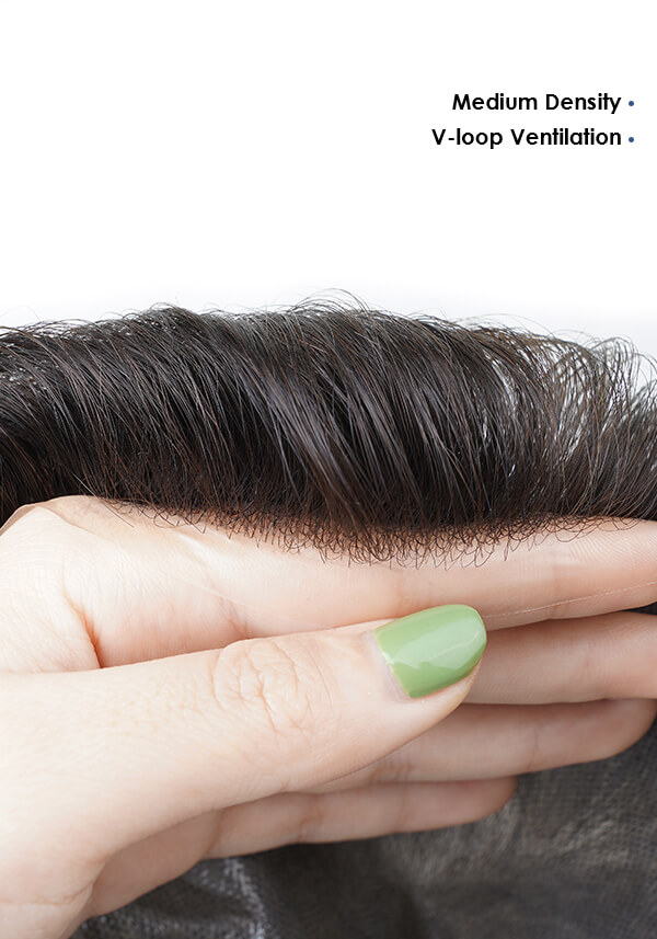 0.06mm Super Thin Skin Hairpiece Medium Density 