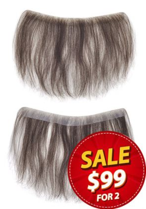 2 Pieces of Frontal Hairpieces for Men Made with a Super Thin Skin Base 