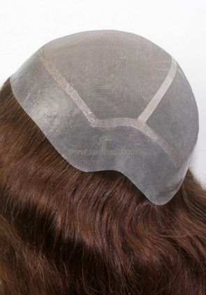 Fine Mono with Thin Skin Around Indian Human Hair Replacement