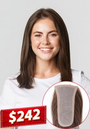 Natural Silk-Top Women’s Wiglet with 100% Virgin Hair