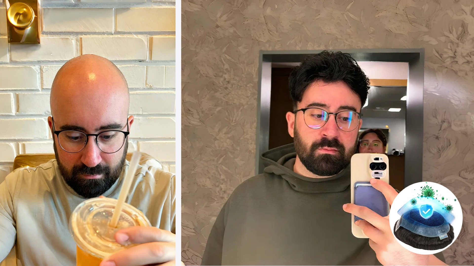 Upgraded Antimicrobial ZyroSen Hairpiece Essentials for New Users - Quick Clip-on, Instant Fit-image-2