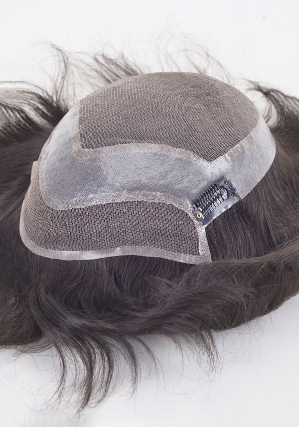 Hollywood lace: Men's Clip Hair System with Lace Front Hollywood lace: Men's Clip Hair System with Lace Front