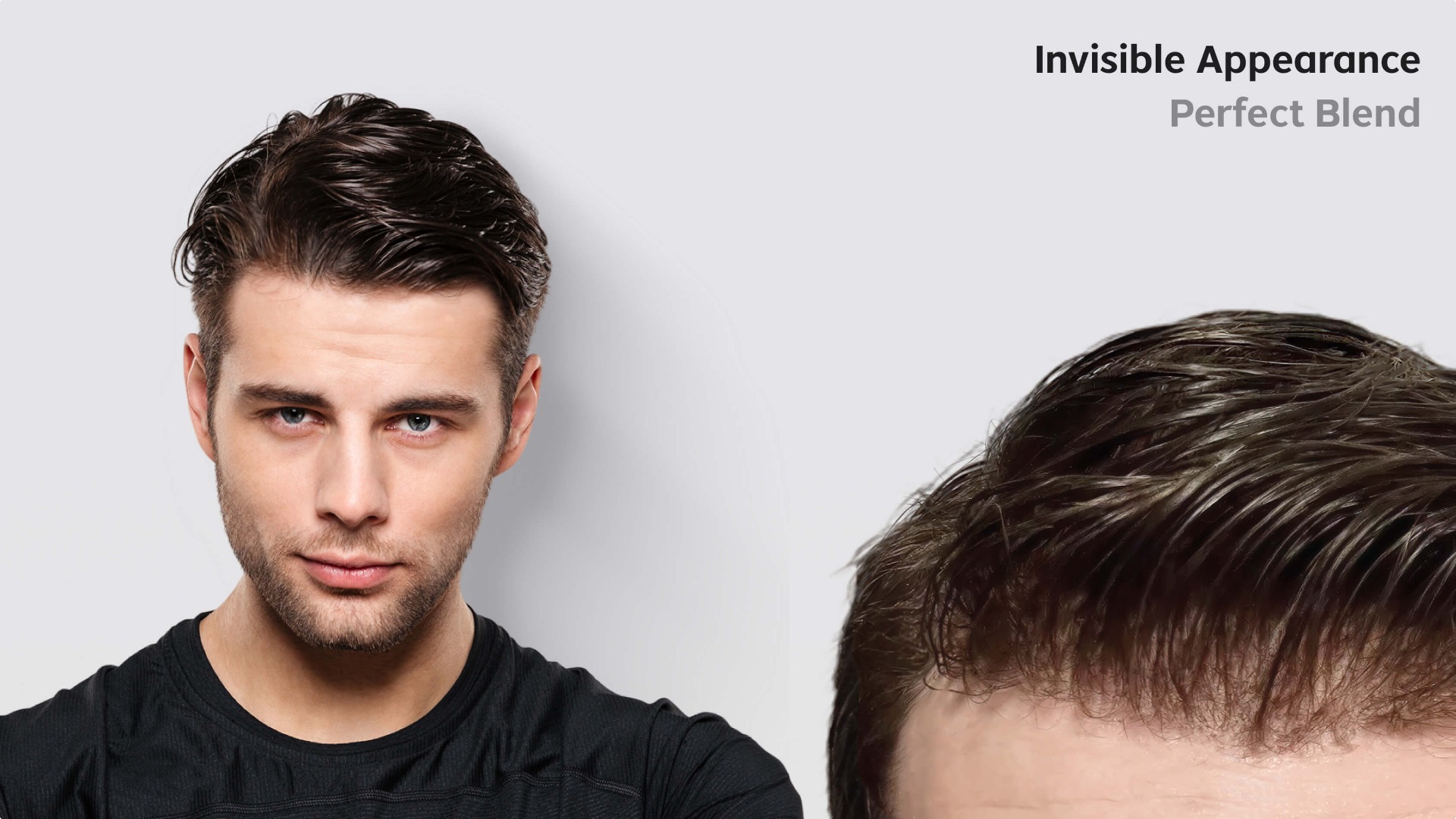 skin hair system with an invisible appearance