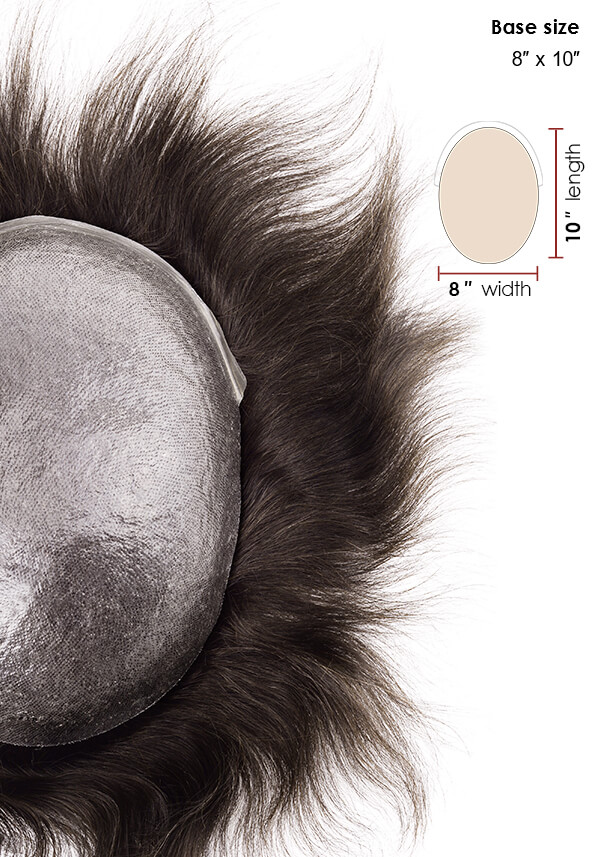Super Thin Skin V-looped Hair Piece