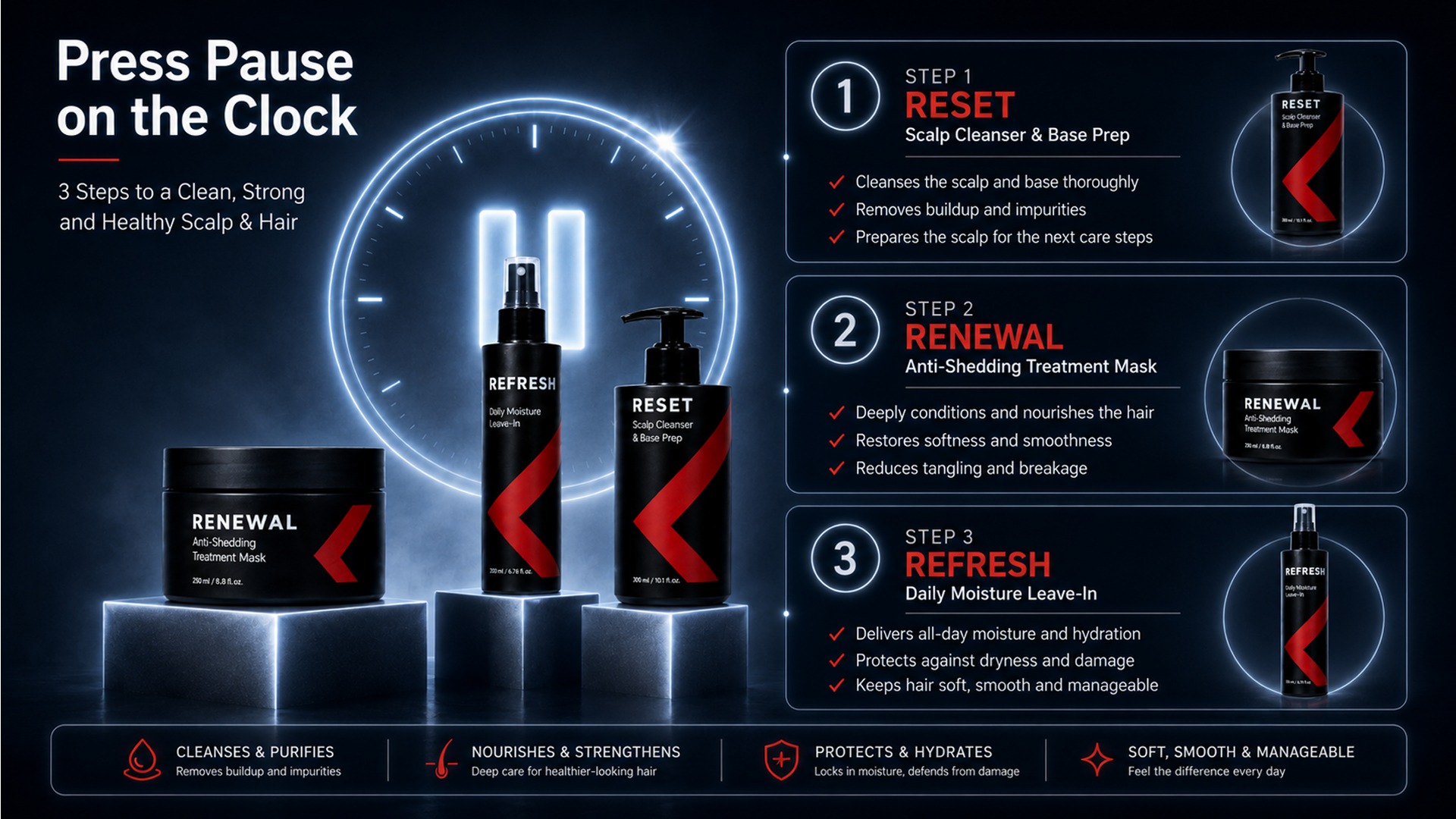 RENEWAL | Deep Moisture Treatment for Hair Systems | Softness & No Tangling (US Only)-image-2