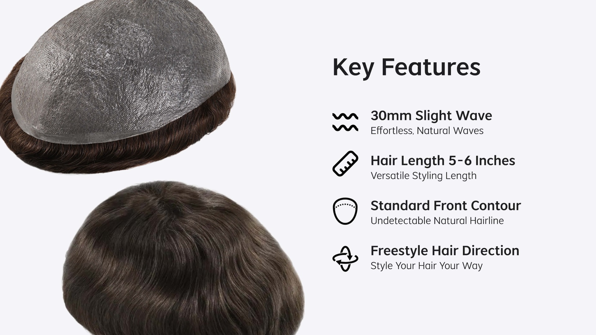 key features of skin hair system