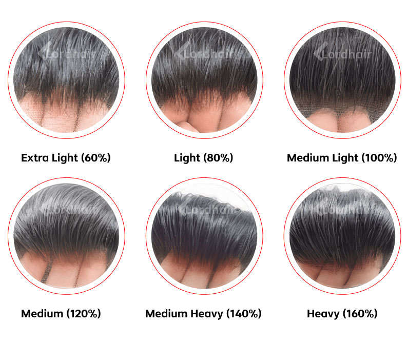 Hair Density Options of Hair Systems | Lordhair