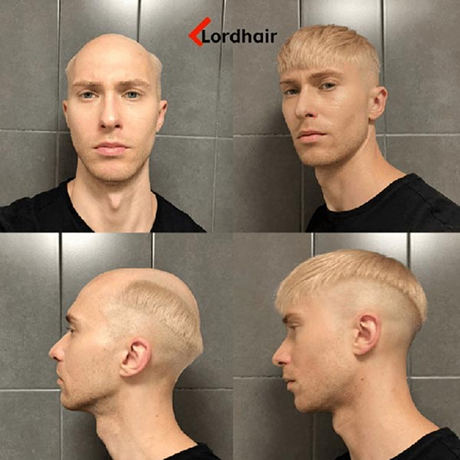 Hair system cut and style at a salon