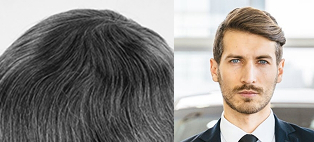 Natural straight hair texture